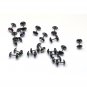 20Pcs/Lot Surgical Stainless Steel 8mm Black Barbell CZ Crystal Earrings Stud Mens