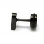 Pair Surgical Stainless Steel Black Heart Shaped Love Earring Stud Mens/Womens