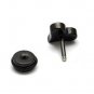Pair Surgical Stainless Steel Black Heart Shaped Love Earring Stud Mens/Womens