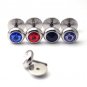 5pc/Lot Surgical Stainless Steel 8mm Barbell CZ Crystal Earrings Stud Mens