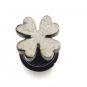 Pair Surgical Stainless Steel Black Lucky 4 Leaf Clover Earring Stud Mens/Ladys