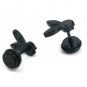Pair Surgical Stainless Steel Black Rabbit Playboy Earring Stud Mens/Lady's