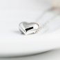 925 Sterling Silver Tiny Puffy Heart Necklace - Birthday/Christmas/Bridesmaid Gift