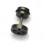 Pair Surgical Stainless Steel Black Victoria Cross Earring Stud Mens/Lady's