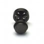 Pair Surgical Stainless Steel Black Victoria Cross Earring Stud Mens/Lady's