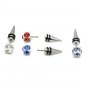 2pc/Lot Cool 6mm Square Crystal Surgical Stainless Steel Taper Earring Stud Mens