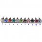 2pc/Lot 8mm Czech Crystal Paw Print Surgical Stainless Steel Round Spike Mens Stud Earring