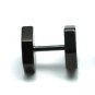 Pair 8mm Surgical Stainless Steel Black Fake Hexagon Barbell Ear Cheater Plug Earrings Mens/Lady's