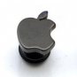 Pair Surgical Stainless Steel Black Bitten Apple Stud Earring Mens/Lady's