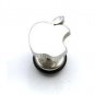 Pair Surgical Stainless Steel Silver Bitten Apple Stud Earring Mens/Lady's