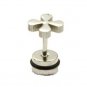 Pair Surgical Stainless Steel Silver Pinwheel Stud Earring Mens/Lady's