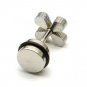 Pair Surgical Stainless Steel Silver Pinwheel Stud Earring Mens/Lady's