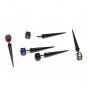 2pc/Lot Cool 6mm Square Crystal Black Surgical Stainless Steel Taper Earring Mens