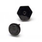 Pair Surgical Stainless Steel 8mm Black Pointed Cone Shaped Mens Earring Stud