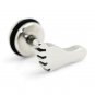 Pair Surgical Stainless Steel Silver Foot Print Bare Feet Earring Stud Mens/Lady's