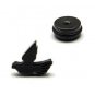 Pair Surgical Stainless Steel Black Dove Peace Bird Fake Ear Plug Earrings Stud Mens/Lady's