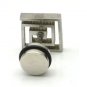 Pair Surgical Stainless Steel Silver Square Spiral Fake Ear Plug Earrings Stud Mens/Lady's