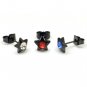 2 Pair/Lot CZ Crystal Black Star Surgical Stainless Steel Earrings Stud Mens/Lady's