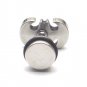 Pair Surgical Stainless Steel Silver Super Hero Batman Logo Fake Ear Plug Earrings Stud Punk/Rock