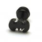 Pair Surgical Stainless Steel Black Super Hero Batman Logo Fake Ear Plug Earrings Stud Punk/Rock