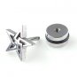 Pair Surgical Stainless Steel Silver Punk Rock Star Fake Ear Plug Earrings Stud Mens/Lady's