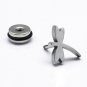 Pair Surgical Stainless Steel Silver Dragonfly Fake Ear Plug Earrings Stud Mens/Lady's