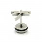 Pair Surgical Stainless Steel Silver Dragonfly Fake Ear Plug Earrings Stud Mens/Lady's