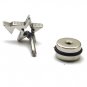 Pair Surgical Stainless Steel Silver Lightning Star Fake Ear Plug Earrings Stud Mens/Lady's
