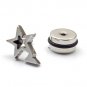 Pair Surgical Stainless Steel Silver Lightning Star Fake Ear Plug Earrings Stud Mens/Lady's