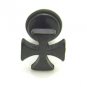 Pair Surgical Stainless Steel Black Iron Cross Fake Ear Plug Earrings Stud Mens/Lady's