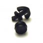 Pair Surgical Stainless Steel Black Sailor Anchor Fake Ear Plug Earrings Stud Mens/Lady's