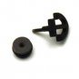 Pair Surgical Stainless Steel Black Sailor Anchor Fake Ear Plug Earrings Stud Mens/Lady's