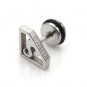 Pair Surgical Stainless Steel Silver Cool S Superman Earring Stud Mens/Lady's
