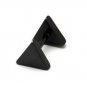 Pair Surgical Stainless Steel Black Triangle Shape Fake Ear Plug Earrings Stud Mens/Lady's