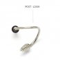 5Pcs/Lot Surgical Stainless Steel Silver Double Arrow Spiral Twist Ear Eyebrow Ring Body Piercing