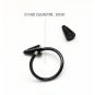 5Pcs/Lot Surgical Stainless Steel Black Double Arrow Spiral Twist Ear Eyebrow Bar Ring Body Piercing