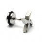 Pair Surgical Stainless Steel Silver Windmill Blades Fake Ear Plug Earrings Stud Mens/Lady's