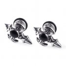 Pair Surgical Stainless Steel Hip Hop Men's Cross Vintage Anti-Allegic Stud Earrings