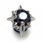 Pair Surgical Stainless Steel Polaris Star Black CZ Stud Earrings Mens/Lady's Punk Gothic