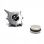 Pair Surgical Stainless Steel Polaris Star Black CZ Stud Earrings Mens/Lady's Punk Gothic