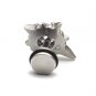 Pair Surgical Stainless Steel Polaris Star Black CZ Stud Earrings Mens/Lady's Punk Gothic