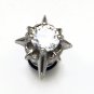 Pair Surgical Stainless Steel Polaris Star Clear CZ Stud Earrings Mens/Lady's Punk Gothic