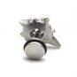 Pair Surgical Stainless Steel Polaris Star Clear CZ Stud Earrings Mens/Lady's Punk Gothic
