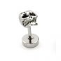 Pair Surgical Stainless Steel Cracked Skull Men's Anti-Allegic Stud Earrings Rock/Punk/Gothic