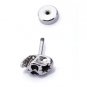 Pair Surgical Stainless Steel Cracked Skull Men's Anti-Allegic Stud Earrings Rock/Punk/Gothic