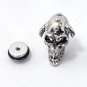 Pair Surgical Stainless Steel Skull Horned Demon Men's Anti-Allegic Stud Earrings Punk Goth