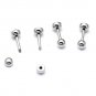 8Pcs/Lot Surgical Stainless Steel 16G Cartilage Tragus Bar w/ CZ Crystal Earrings Stud 4.5mm
