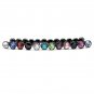 8Pcs/Lot Surgical Stainless Steel 16G Black Cartilage Tragus Bar w/ CZ Crystal Earrings Stud 4.5mm