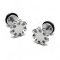 Pair Surgical Stainless Steel Silver Cool Unique Sun Fake Ear Plug Earrings Stud Mens/Lady's