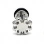 Pair Surgical Stainless Steel Silver Cool Unique Sun Fake Ear Plug Earrings Stud Mens/Lady's